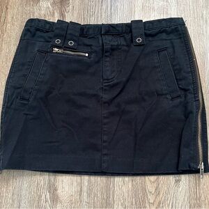 Armani Exchange Black Denim Mini Skirt Size PO or XXS.